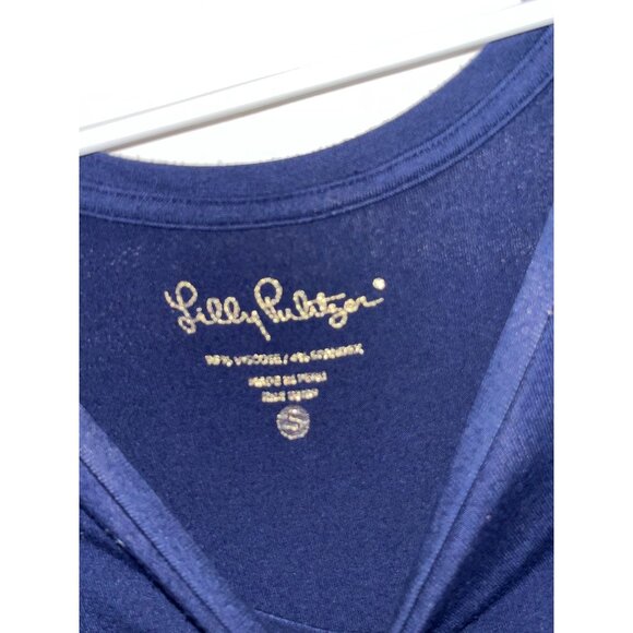 Lilly Pulitzer Lindell Dress True Navy Womens size small - Picture 4 of 8